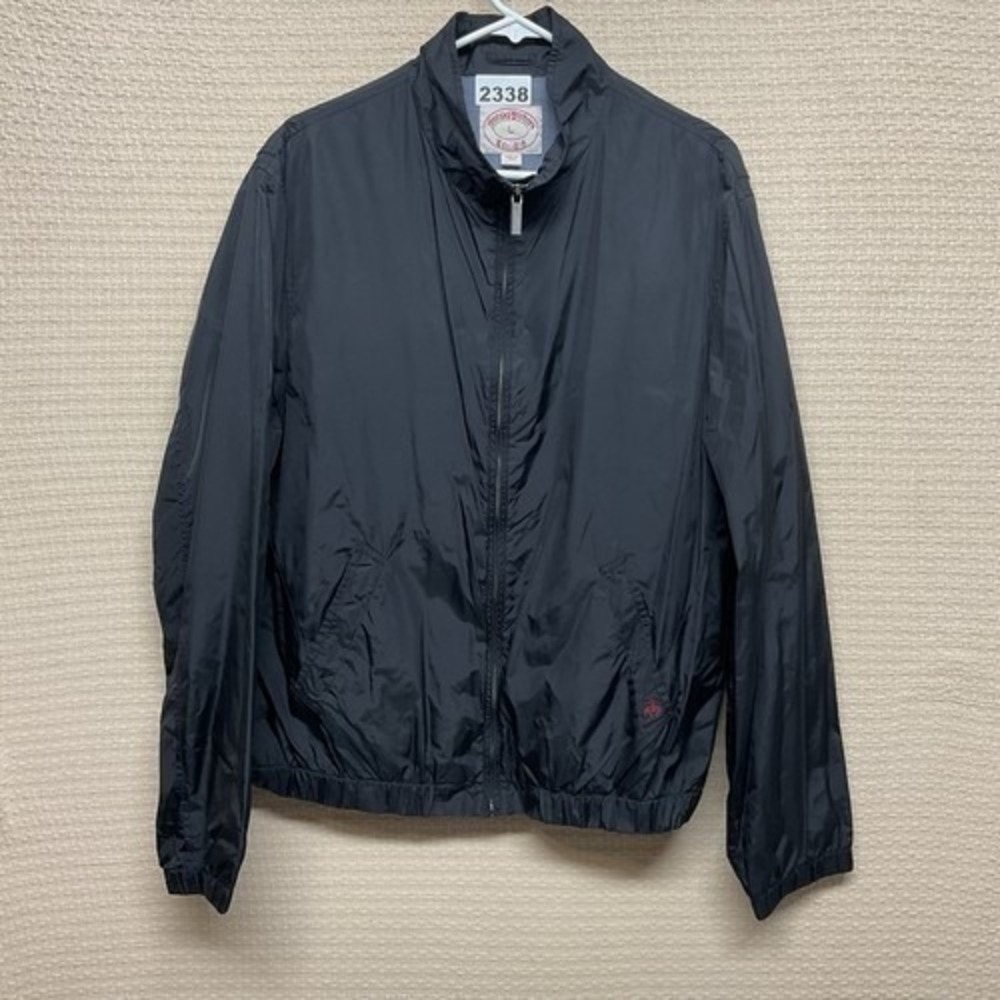Brooks Brothers Black Long Sleeve Full Zip Windbreaker Jacket Men L China